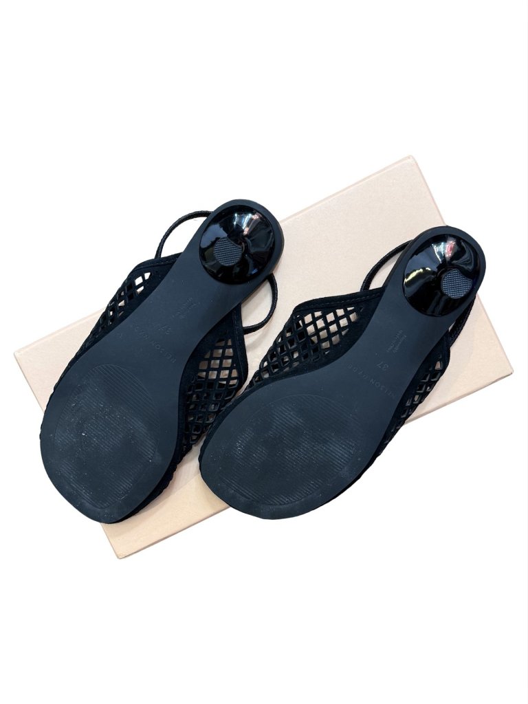 Nelson Made Aya Mule Black Leather Euc $349 Sz 37 — image 3 of 6
